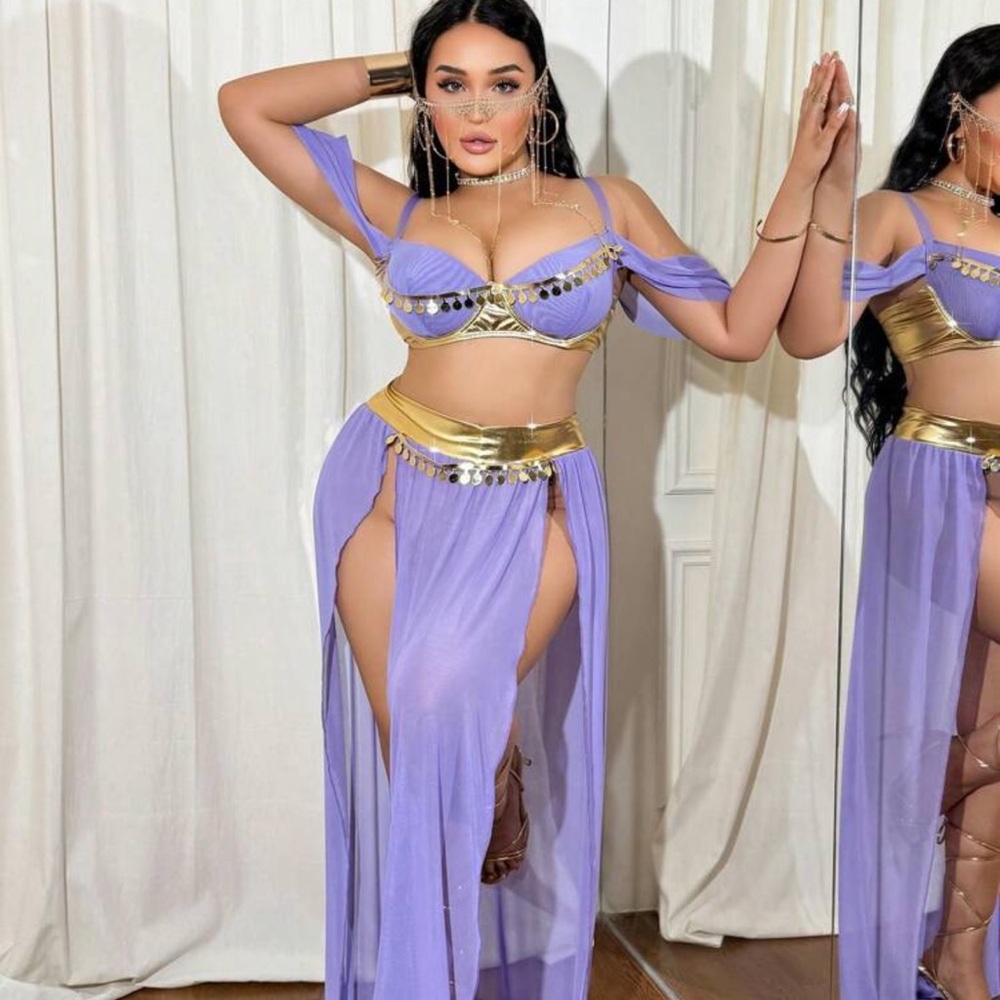 Genie 2pcs Plus Size Sexy Role Play Costume Set - Picture 4 of 4